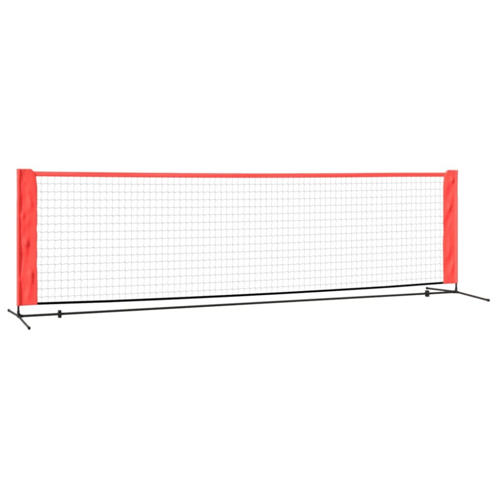 (300 X 100 X 87 cm) vidaXL Tennis Net Black And Red Polyester Portable Net Garden Multi Sizes