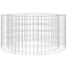 (100 x 50 cm) vidaXL Gabion Fire Pit Outdoor Camping Grill Fireplace Galvanised Iron Round