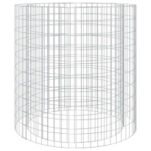 (100 x 100 cm) vidaXL Gabion Fire Pit Outdoor Camping Grill Fireplace Galvanised Iron Round