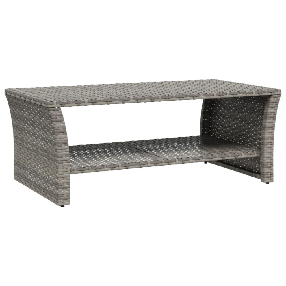 Vidaxl (Grey) Coffee Table Dining Table Sofa Centre Side Tea End Table Poly Rattan