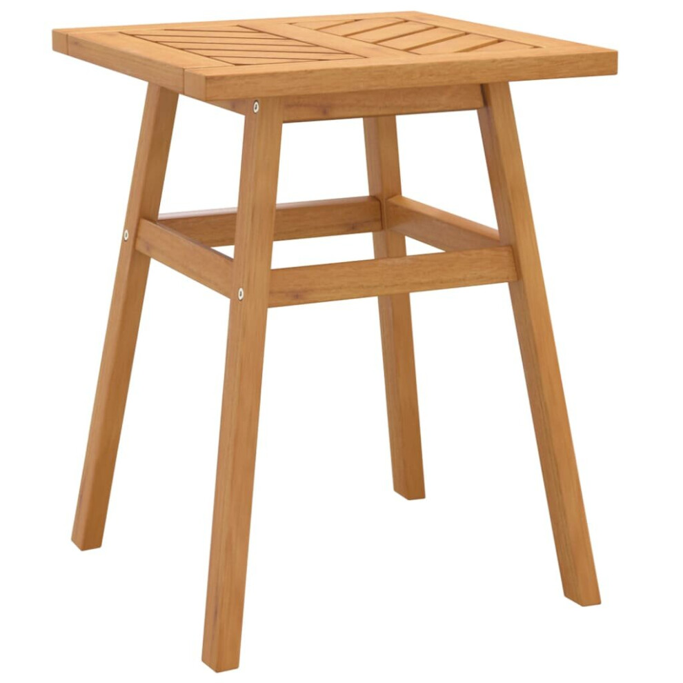 vidaXL Side Table 45x45x60 cm Solid Wood Acacia Outdoor Wooden Garden Table