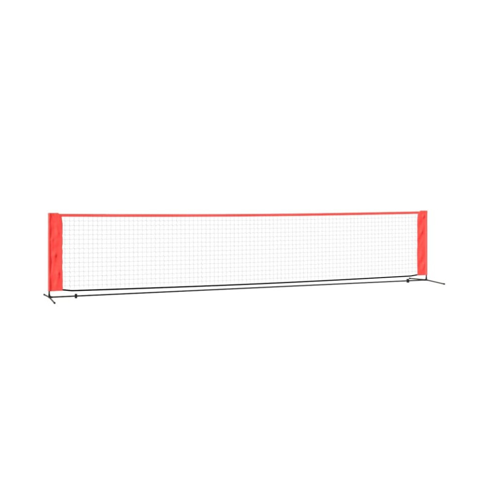 Vidaxl (500 X 100 X 87 Cm) Tennis Net Black And Red Polyester Portable Net Garden Multi Sizes