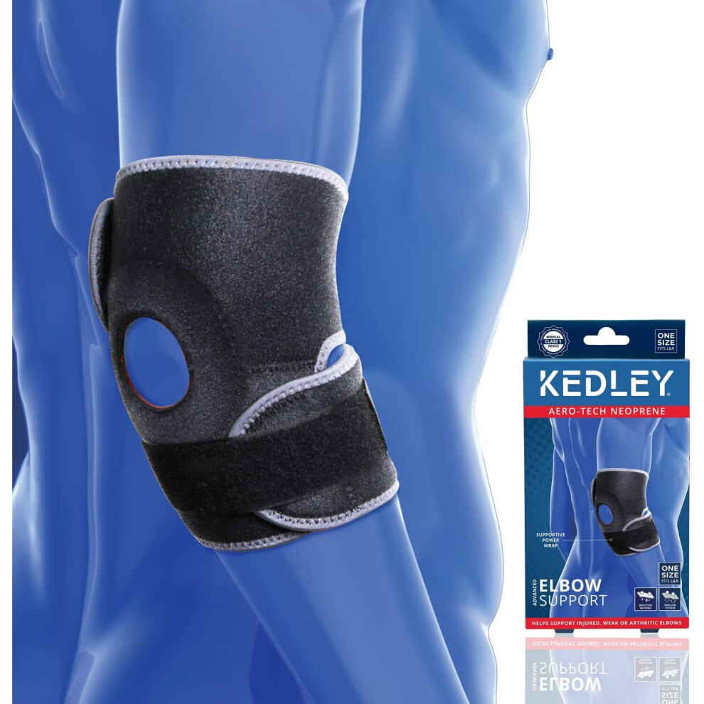 Elbow Support Brace by KEDLEY | Premium Quality Medical Grade Neoprene Band | One Size Elbow wrap with Supportive Strap | Ideal for Tennis Or...