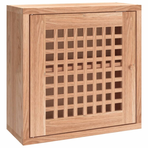 VidaXL vidaXL Solid Wood Walnut Wall Cabinet Wooden Wall Storage Cabinet Display Unit 1