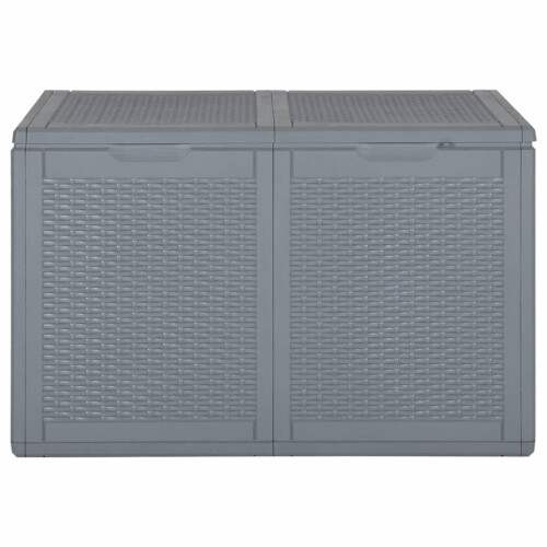 VidaXL vidaXL Gartenbox Grau PP Rattan 180 L 1
