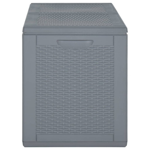 VidaXL vidaXL Gartenbox Grau PP Rattan 180 L 2