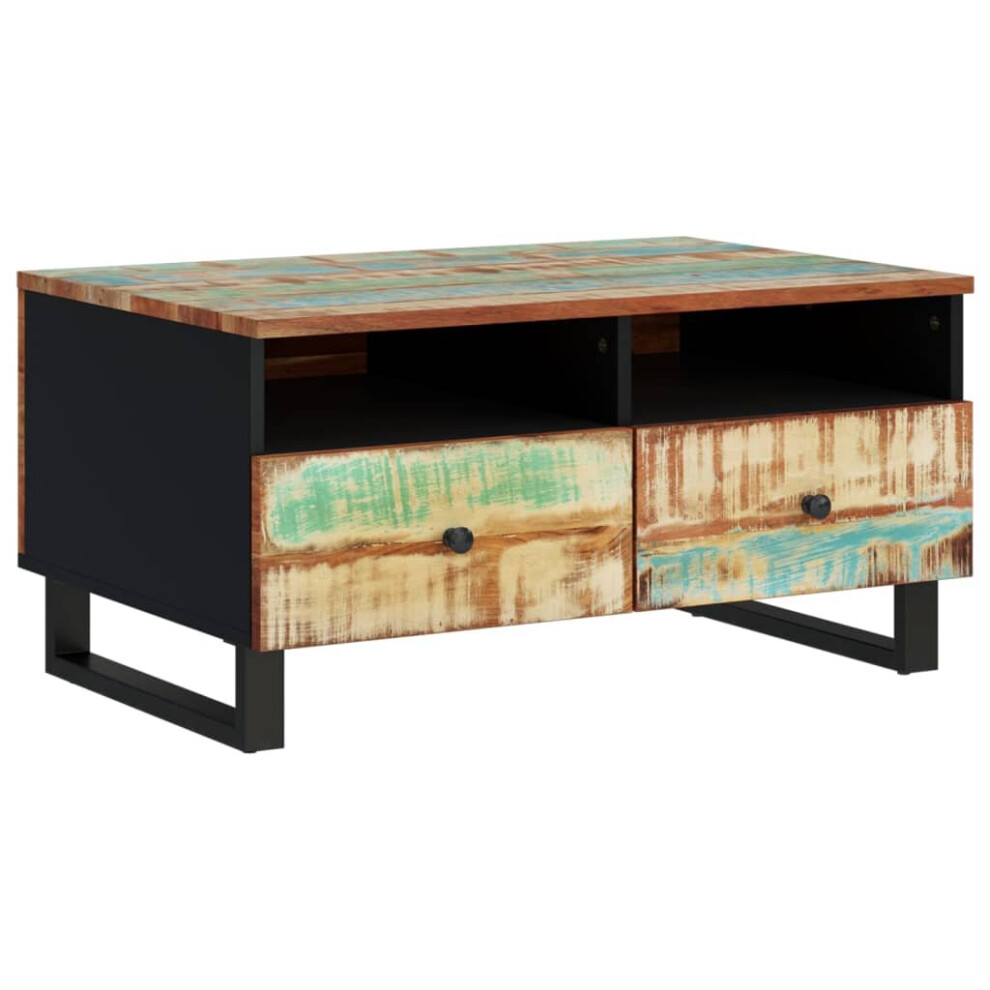 vidaXL Coffee Table 80x54x40 cm Solid Wood Reclaimed and Engineered Wood Table