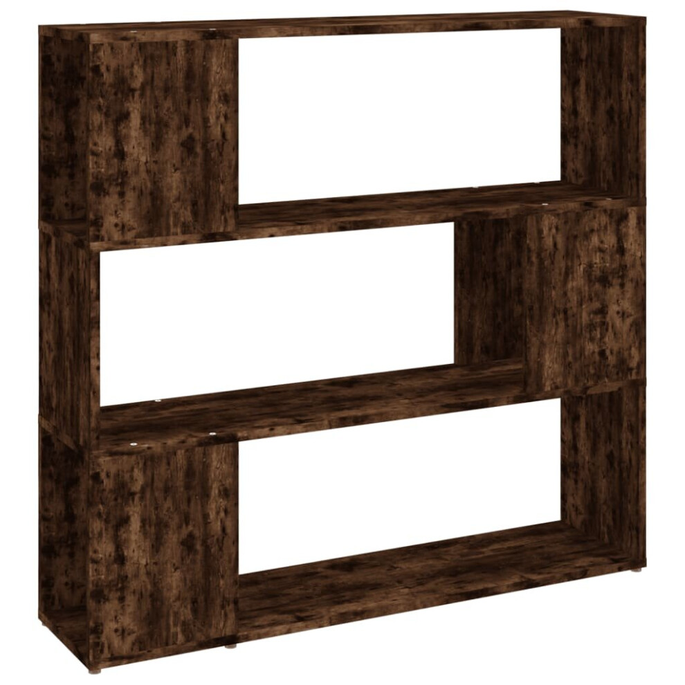 Vidaxl (Smoked Oak) Book Cabinet Room Divider Privacy Screen Bookcase Bookshelf Book Rack