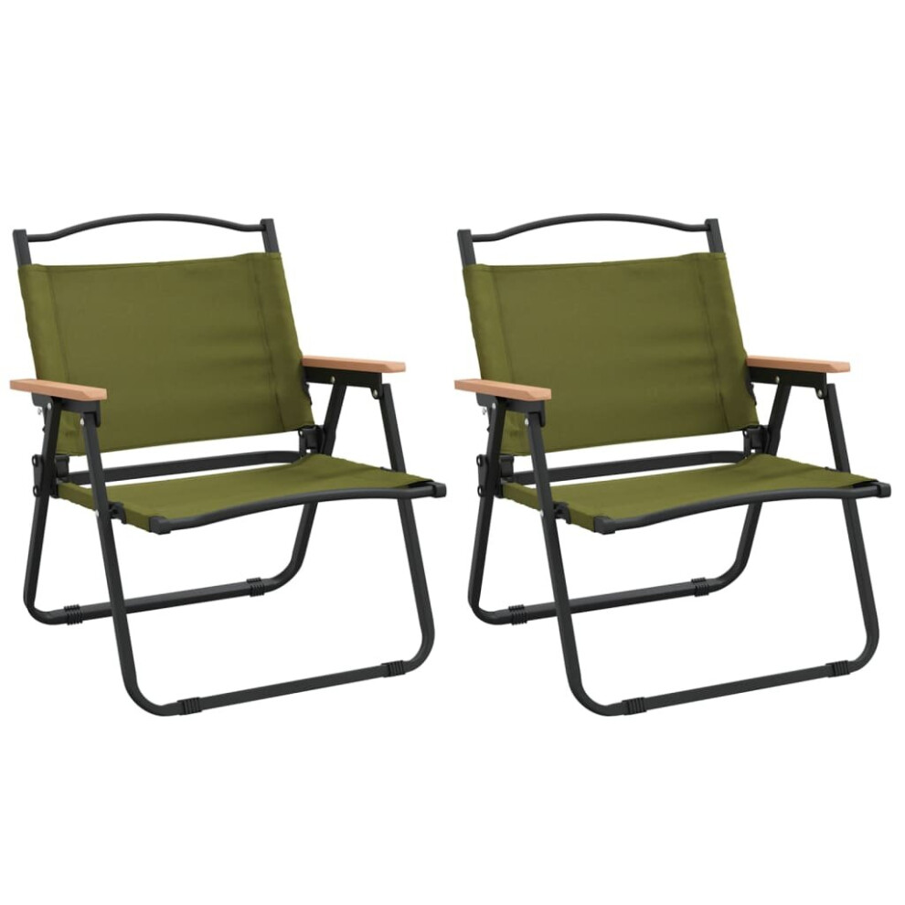 (green, 54 x 43 x 59 cm) vidaXL 2x Camping Chairs Oxford Fabric Multi Colours 54x43x59 cm/54x55x78 cm