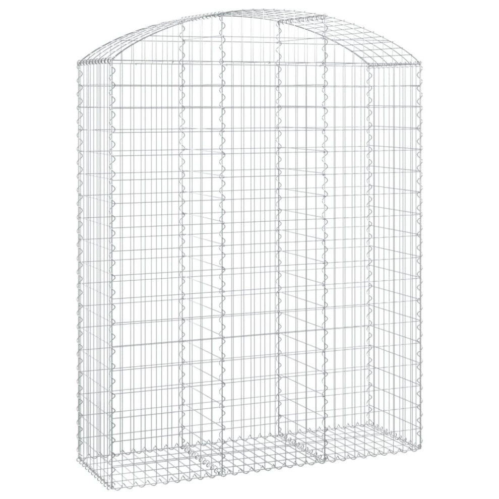 Vidaxl (150 X 50 X 180/200 Cm) Arched Gabion Basket Galvanised Iron Mesh Wire Stone Basket Multi Sizes