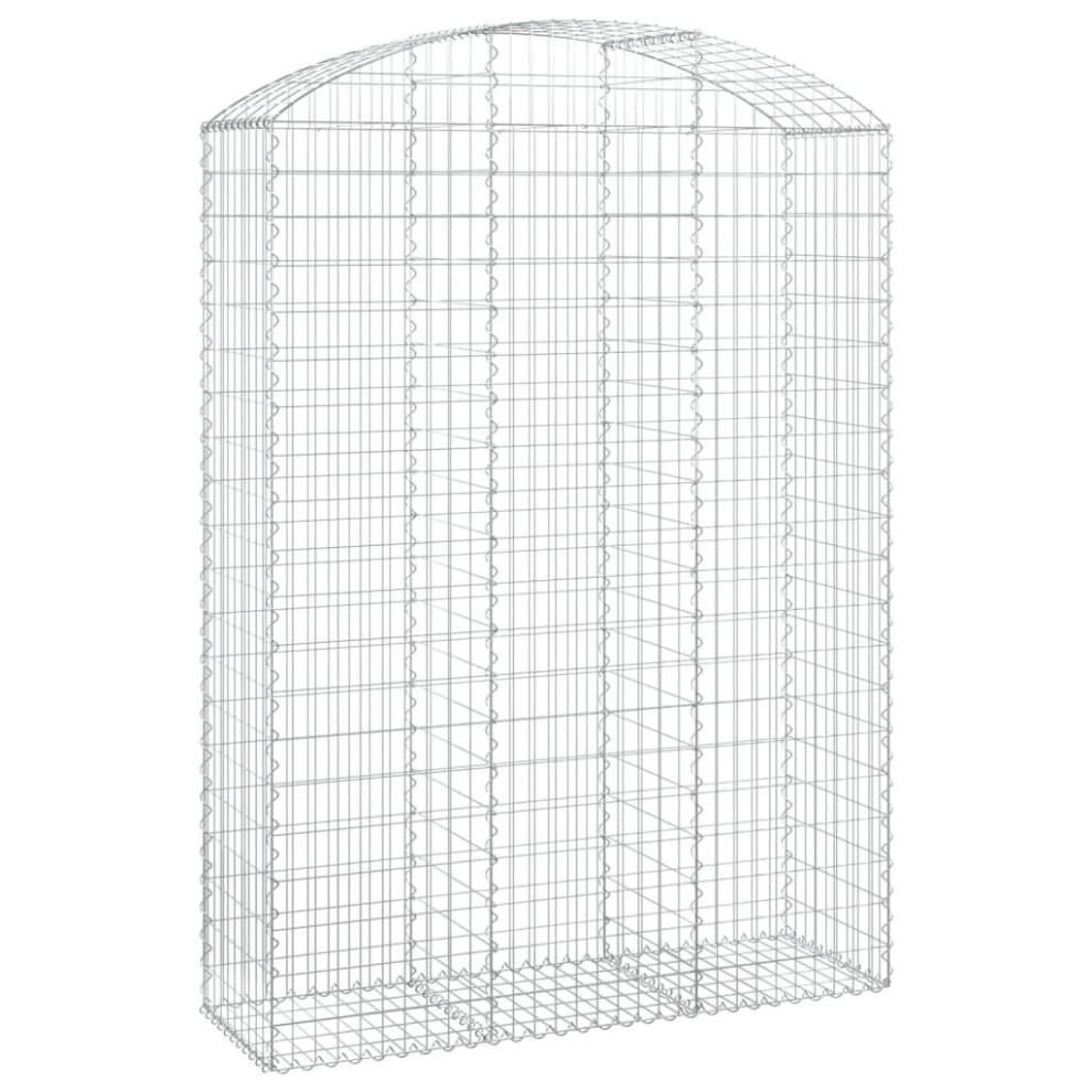 Vidaxl (150 X 50 X 200/220 Cm) Arched Gabion Basket Galvanised Iron Mesh Wire Stone Basket Multi Sizes