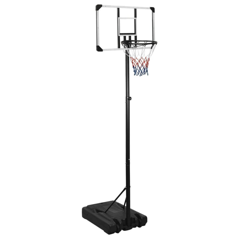 vidaXL Basketball Stand Transparent 235-305 cm Polycarbonate Basketball Post