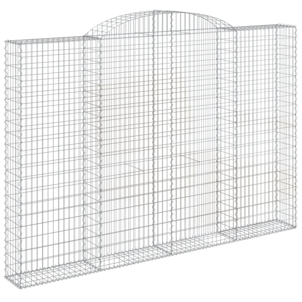 Vidaxl (300 X 30 X 200/220 Cm/ 1 Pcs) Arched Gabion Basket Stone Basket Gabion Retaining Wall Galvanised Iron