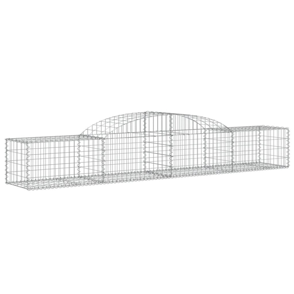 Vidaxl (300 X 50 X 40/60 Cm/ 1 Pcs) Arched Gabion Basket Stone Basket Gabion Retaining Wall Galvanised Iron
