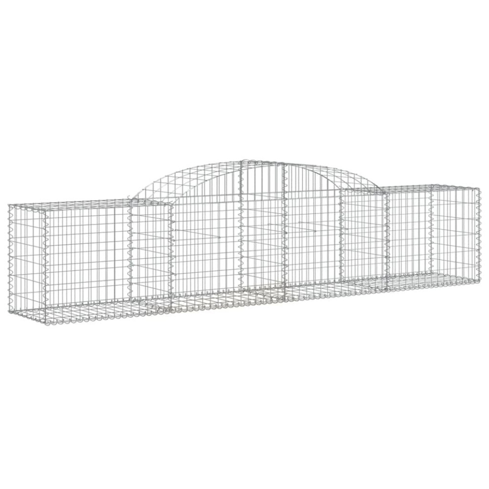 Vidaxl (300 X 50 X 60/80 Cm/ 1 Pcs) Arched Gabion Basket Stone Basket Gabion Retaining Wall Galvanised Iron