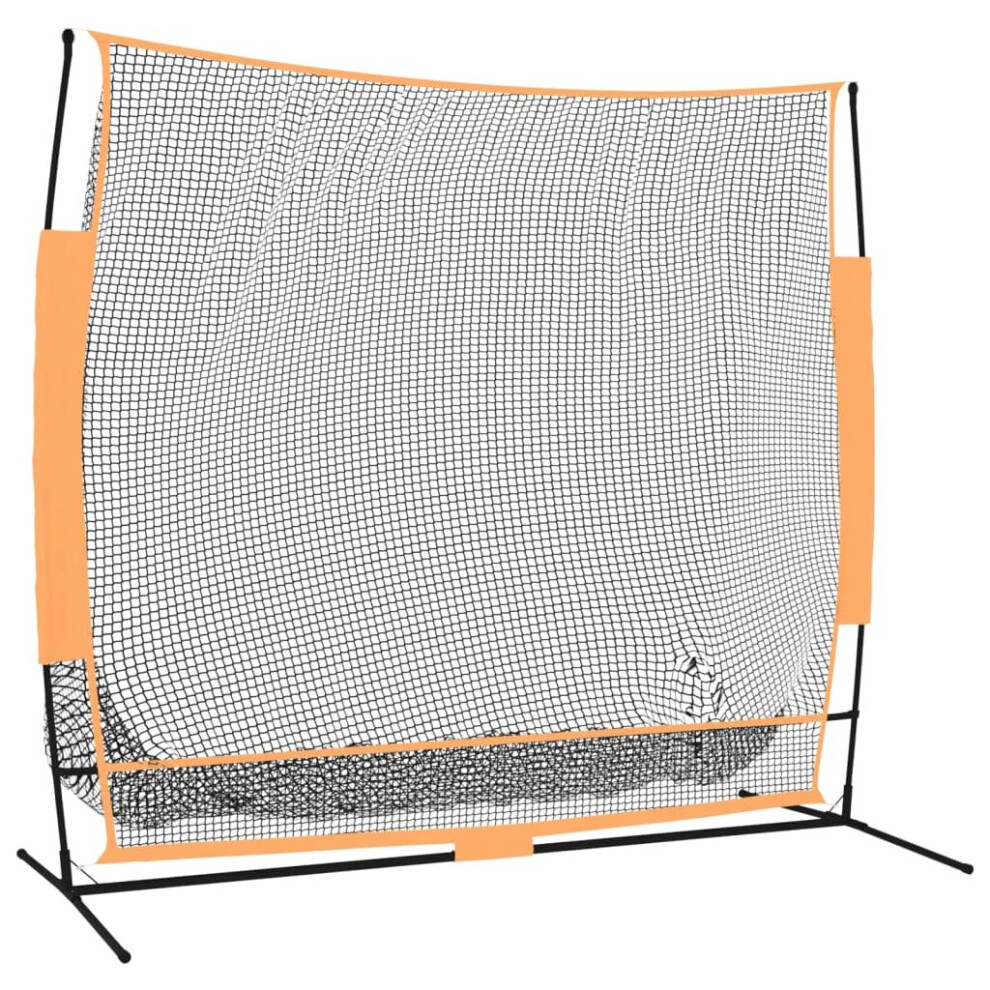 vidaXL Golf Practice Net Black and Orange 215x107x216 cm Polyester Golf Net