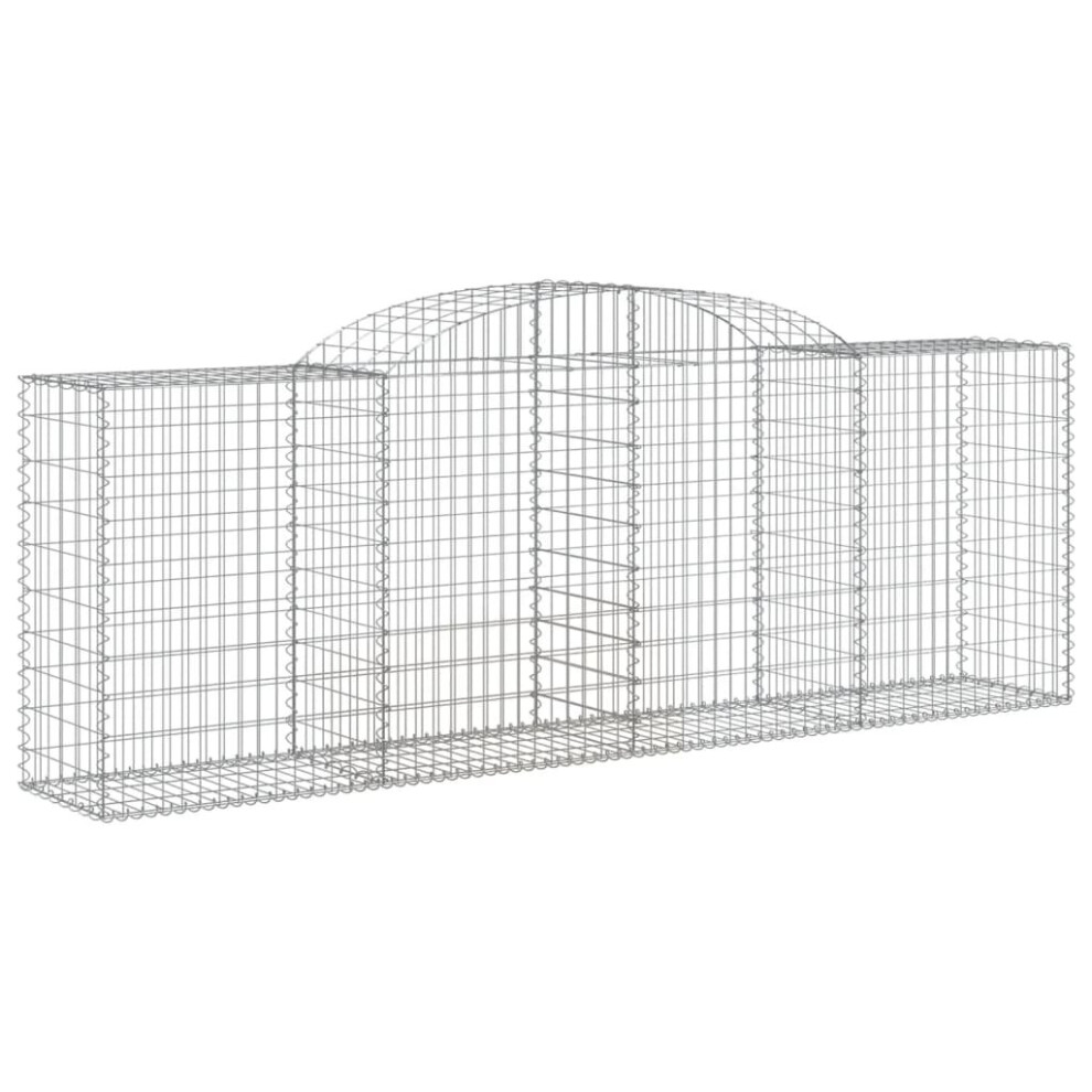 Vidaxl (300 X 50 X 100/120 Cm/ 1 Pcs) Arched Gabion Basket Stone Basket Gabion Retaining Wall Galvanised Iron