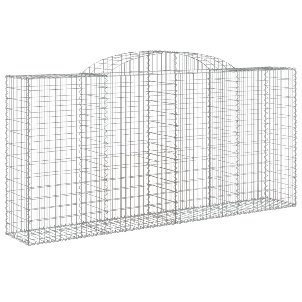 Vidaxl (300 X 50 X 140/160 Cm/ 1 Pcs) Arched Gabion Basket Stone Basket Gabion Retaining Wall Galvanised Iron