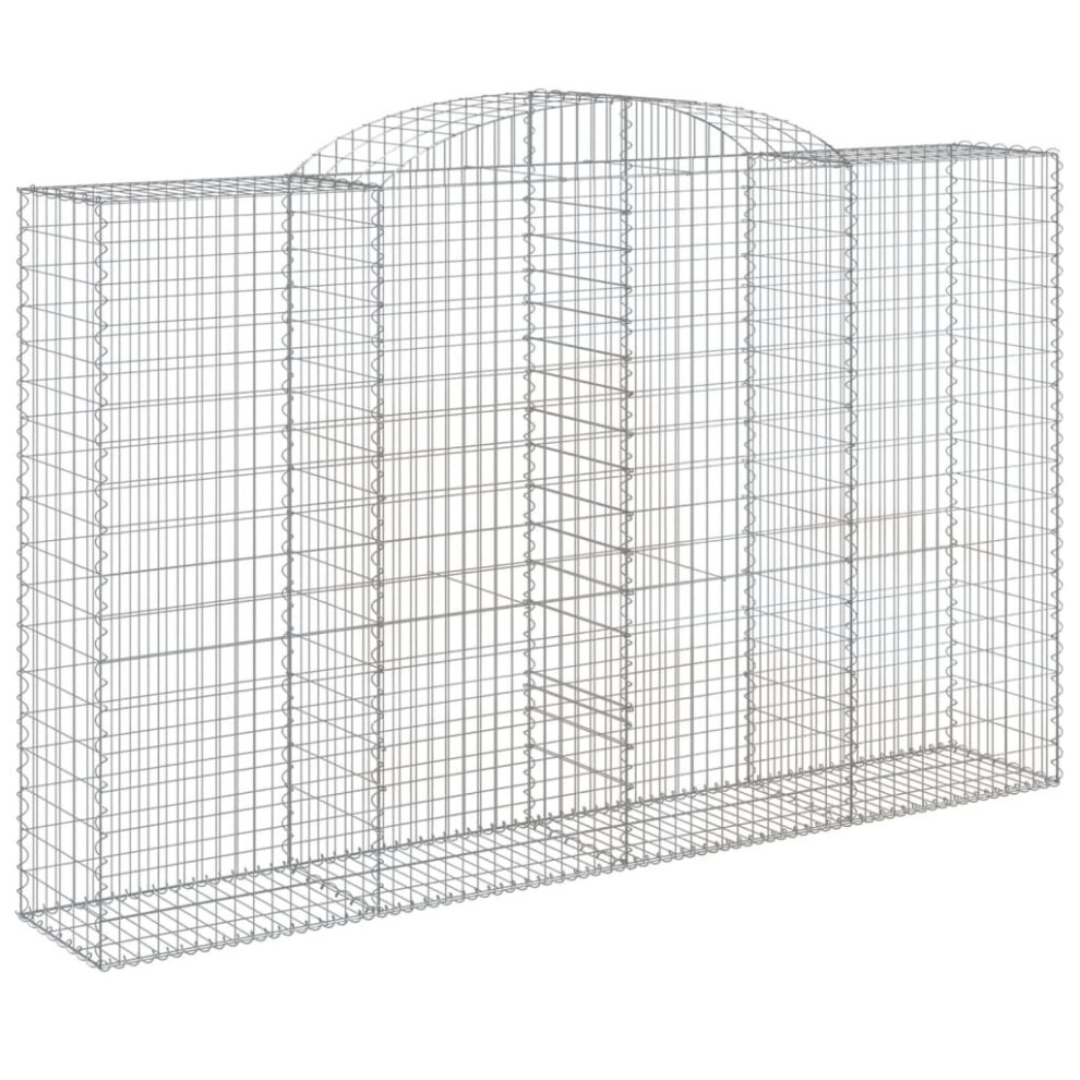 Vidaxl (300 X 50 X 180/200 Cm/ 1 Pcs) Arched Gabion Basket Stone Basket Gabion Retaining Wall Galvanised Iron