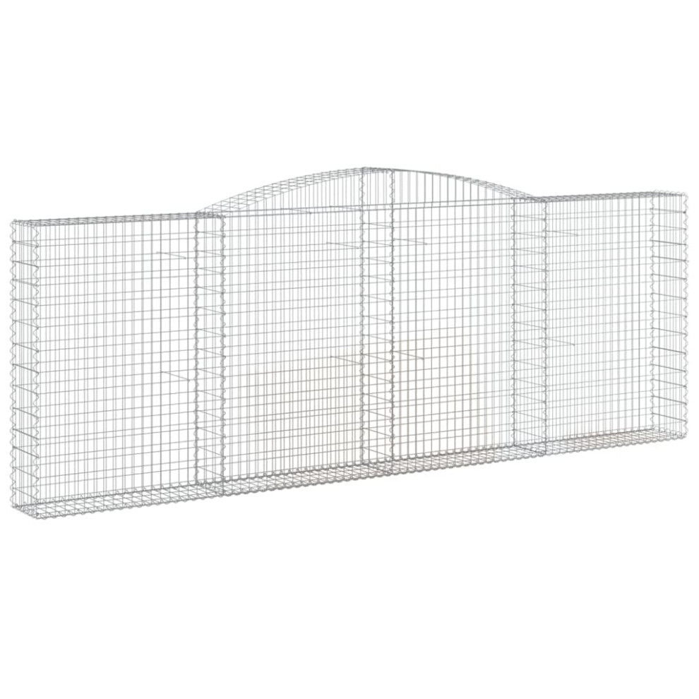 Vidaxl (400 X 30 X 140/160 Cm/ 1 Pcs) Arched Gabion Basket Stone Basket Gabion Retaining Wall Galvanised Iron