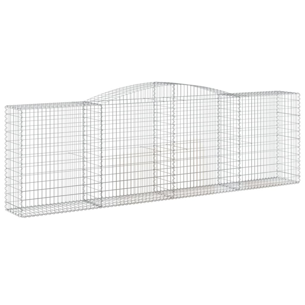 Vidaxl (400 X 50 X 120/140 Cm/ 1 Pcs) Arched Gabion Basket Stone Basket Gabion Retaining Wall Galvanised Iron