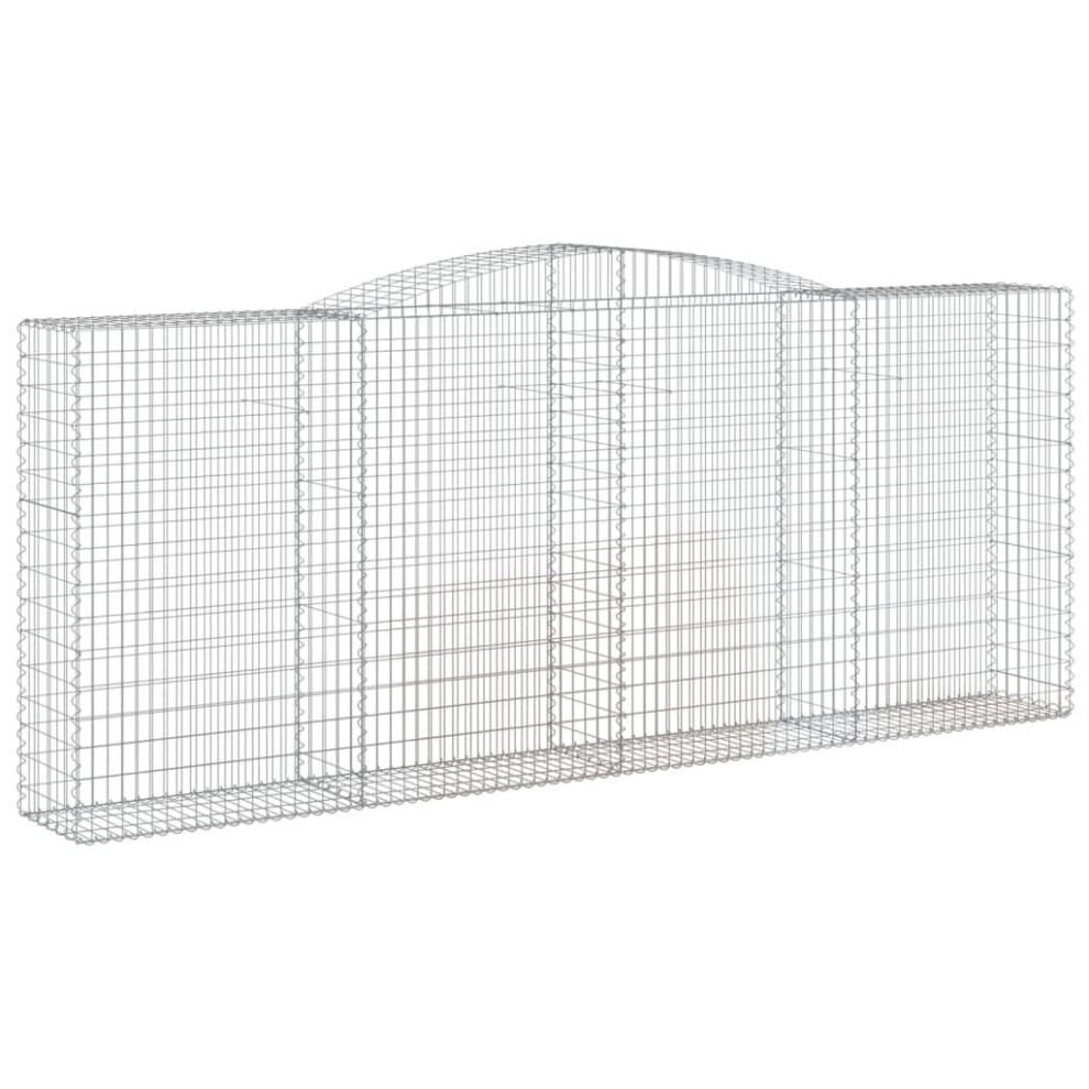 Vidaxl (400 X 50 X 160/180 Cm/ 1 Pcs) Arched Gabion Basket Stone Basket Gabion Retaining Wall Galvanised Iron