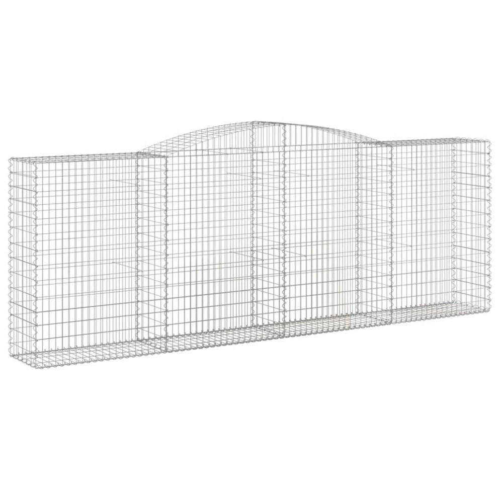 Vidaxl (400 X 50 X 140/160 Cm/ 1 Pcs) Arched Gabion Basket Stone Basket Gabion Retaining Wall Galvanised Iron