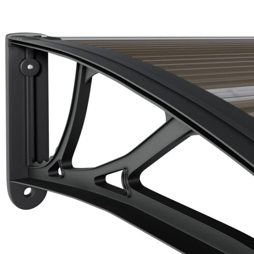 VidaXL vidaXL Türvordach Schwarz 80x75 cm Polycarbonat 2