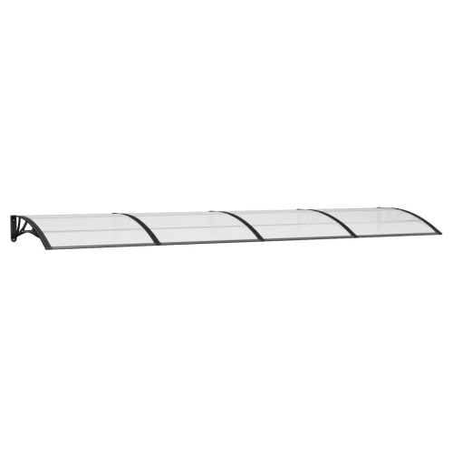 VidaXL vidaXL Türvordach Schwarz 400x100 cm Polycarbonat 1