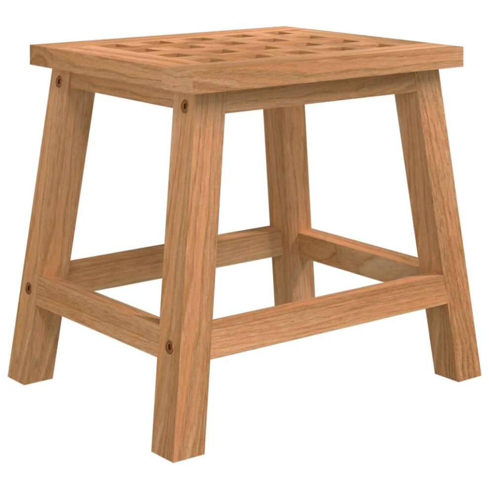 vidaXL Solid Wood Walnut Step Stool Wooden Footstool Footrest Bathroom Stool