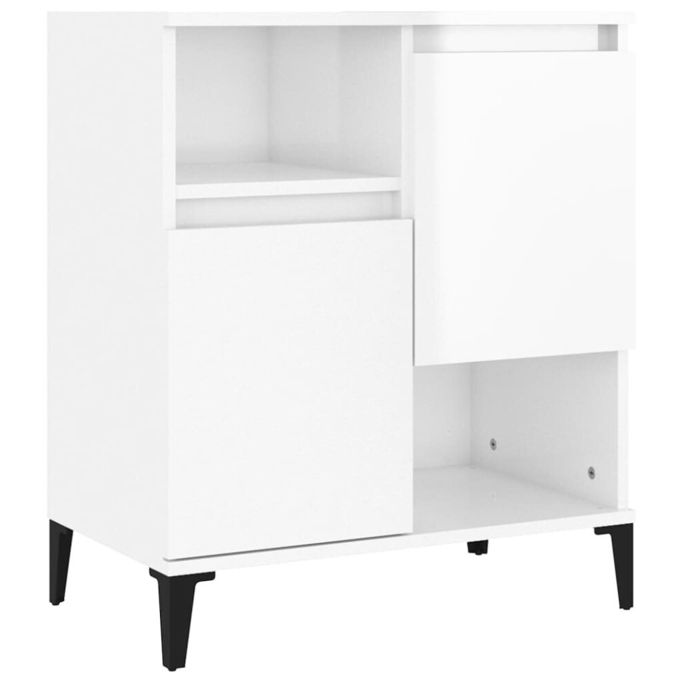 (high Gloss white) vidaXL Sideboard Cabinet Cupboard Highboard Home Organiser Engineered Wood