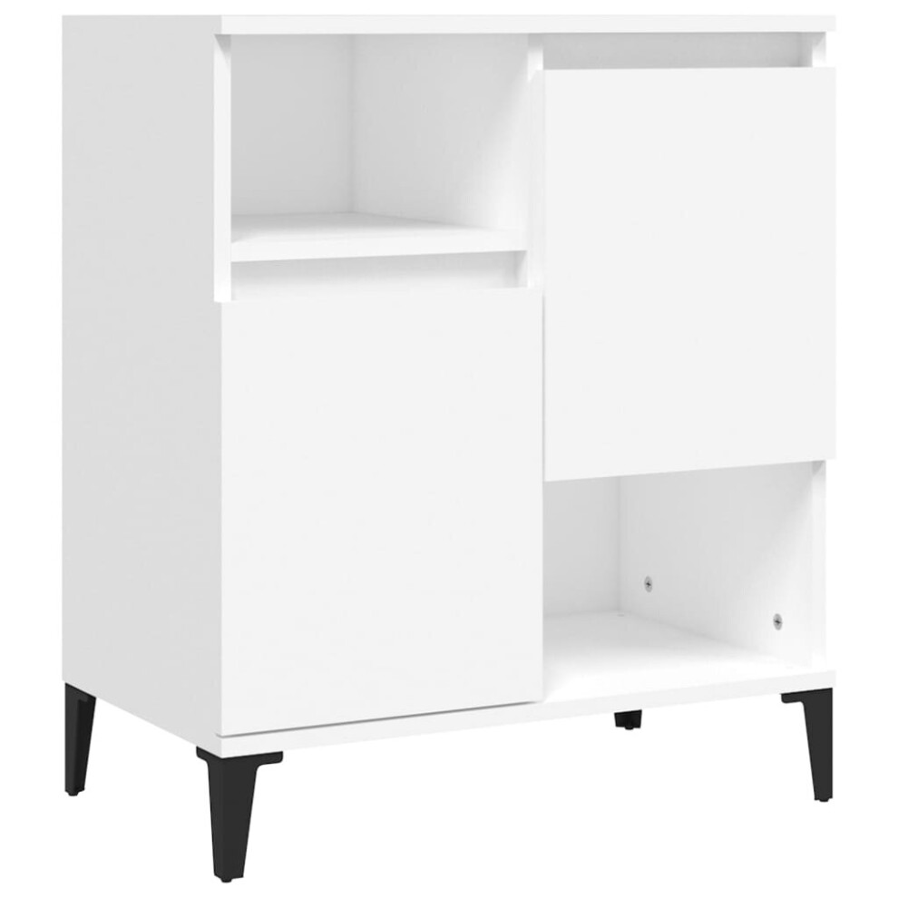 (white) vidaXL Sideboard Cabinet Cupboard Highboard Home Organiser Engineered Wood