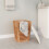 VidaXL vidaXL Solid Wood Walnut Bathroom Stool 40.5x40.5x56 cm Stool Laundry Bin 3