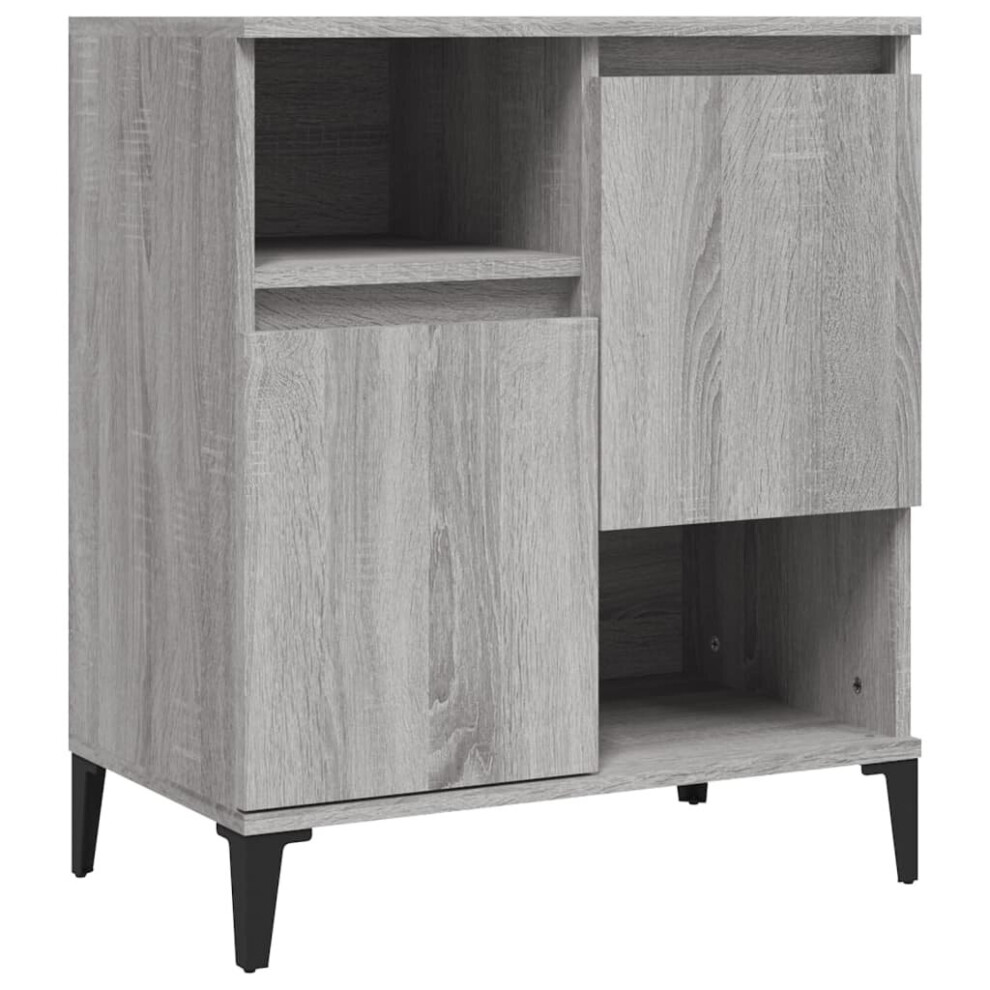 (grey sonoma) vidaXL Sideboard Cabinet Cupboard Highboard Home Organiser Engineered Wood