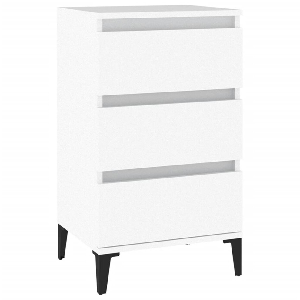 Vidaxl (White) Bedside Cabinet Side Table Nightstand Telephone Stand Engineered Wood