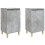 VidaXL (concrete grey, 2 pcs) vidaXL 1/2x Bedside Cabinet Engineered Wood End Table Nightstand Multi Colours 1