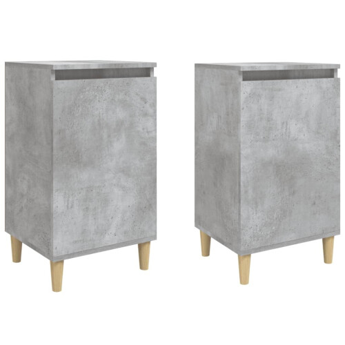 VidaXL (concrete grey, 2 pcs) vidaXL 1/2x Bedside Cabinet Engineered Wood End Table Nightstand Multi Colours