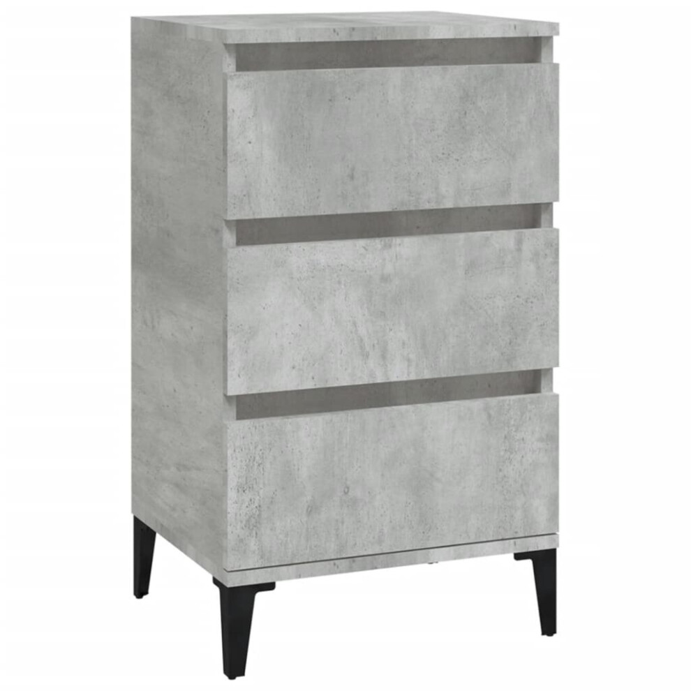 Vidaxl (Concrete Grey) Bedside Cabinet Side Table Nightstand Telephone Stand Engineered Wood