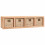 VidaXL vidaXL Wall Shelf with Baskets 62x18x16 cm Solid Wood Walnut Wall Hanging 2
