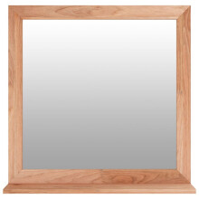vidaXL Solid Wood Walnut Wall Mirror Wooden Vanity Make up Cosmetic Mirror