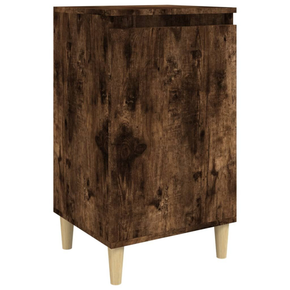 Vidaxl (Smoked Oak, 1 Pcs) 1/2X Bedside Cabinet Engineered Wood End Table Nightstand Multi Colours