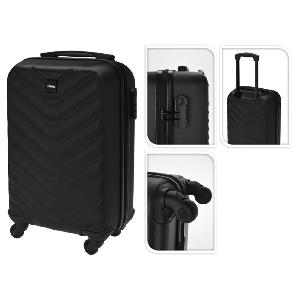 ProWorld Suitcase Diamond Design 28 L Black Trolley Case Luggage Travel Case