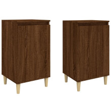 (brown oak, 2 pcs) vidaXL 1/2x Bedside Cabinet Engineered Wood End Table Nightstand Multi Colours