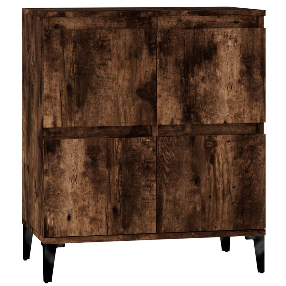 Vidaxl (Smoked Oak) Sideboard Cabinet Cupboard Highboard Home Organiser Engineered Wood