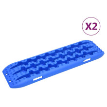 (blue) vidaXL 2x Traction Boards 106x30.5x7 cm Nylon Snow Mat Board Multi Colours