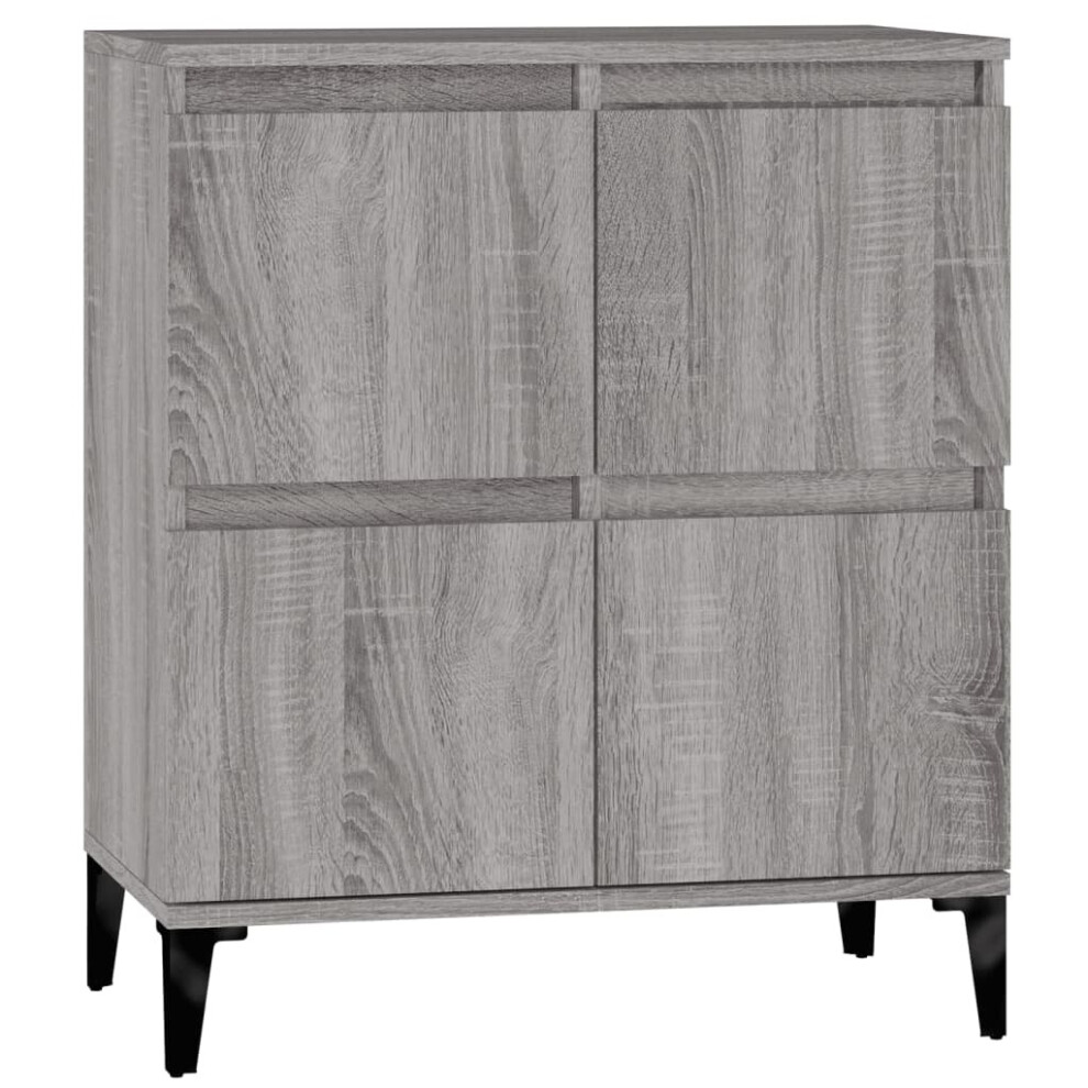 (grey sonoma) vidaXL Sideboard Cabinet Cupboard Highboard Home Organiser Engineered Wood