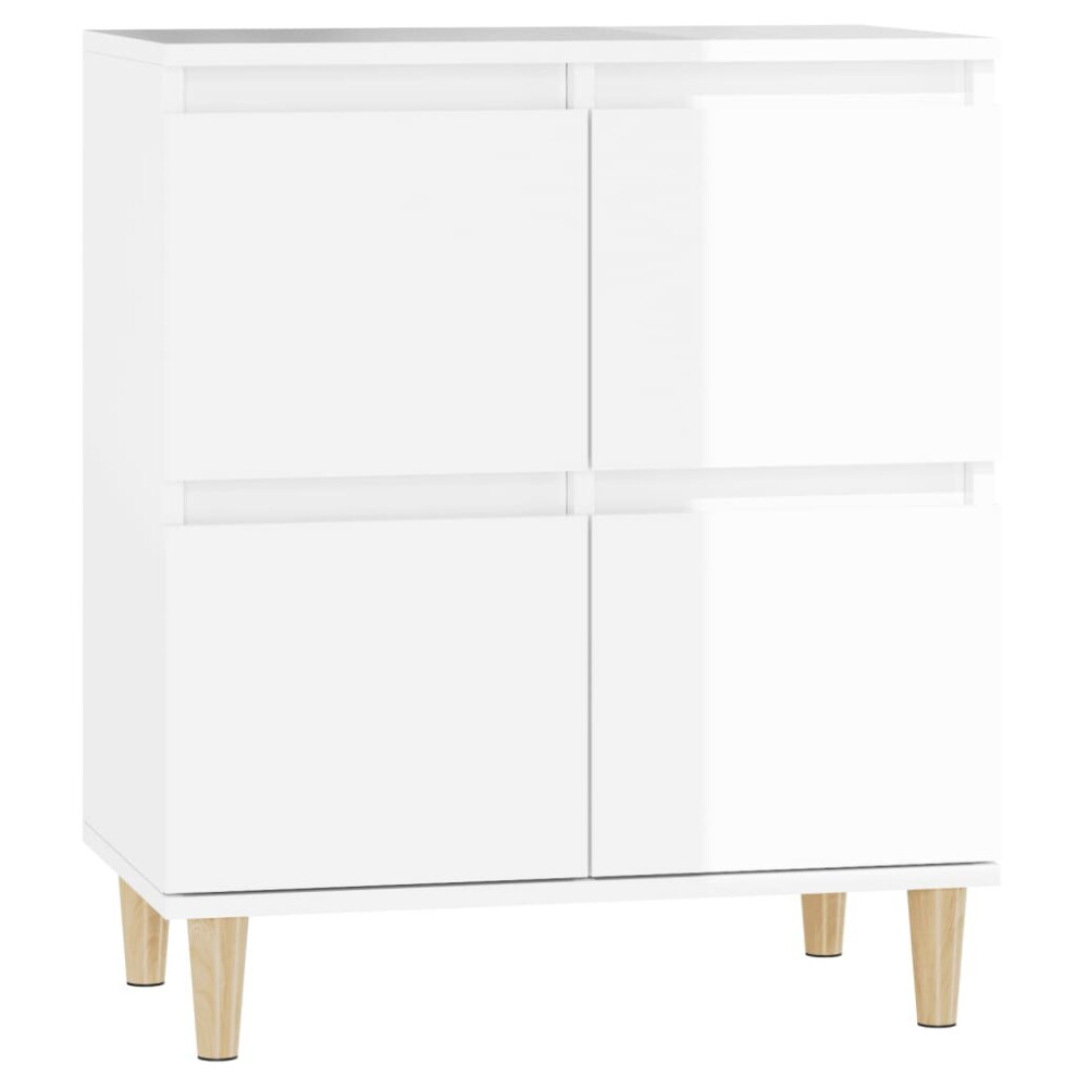 (high gloss white) vidaXL Sideboard Cabinet Cupboard Side Cabinet Home Organiser Engineered Wood