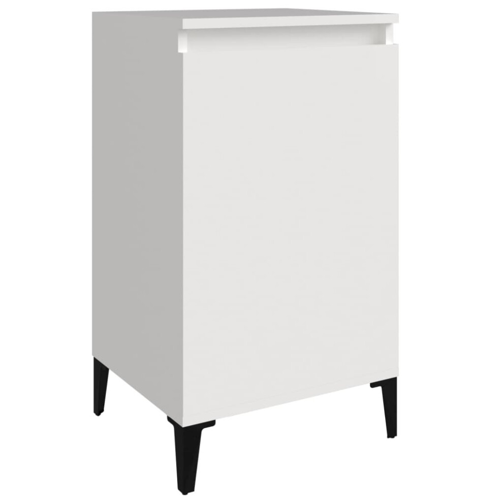 (high gloss white, 1 pcs) vidaXL 1/2x Bedside Cabinet White 40x35x70 cm Engineered Wood Multi Colours