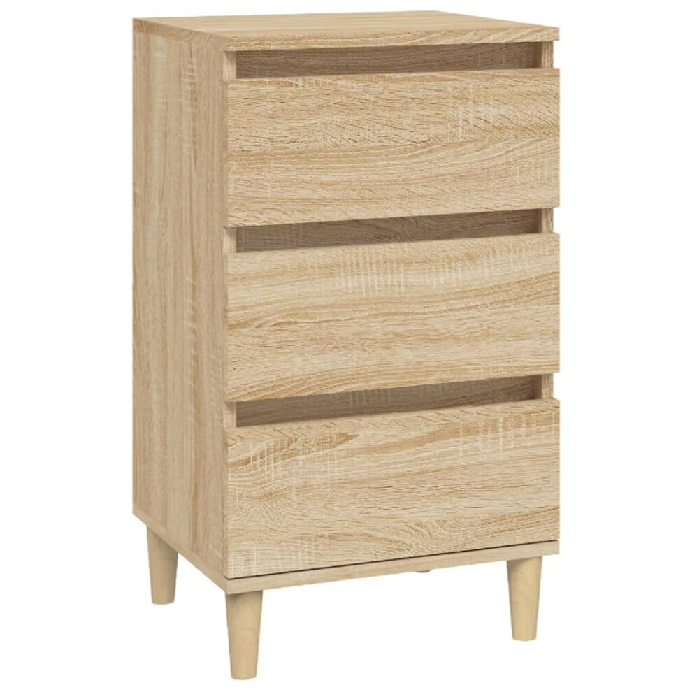 Vidaxl (Sonoma Oak) Bedside Cabinet Engineered Wood End Table Nightstand Multi Colours