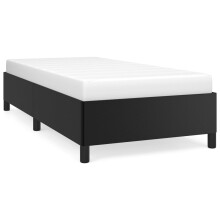 (black, 35 cm/ 3ft single) vidaXL Bed Frame Mattress Foundation Upholstered Bed Bedstead Faux Leather